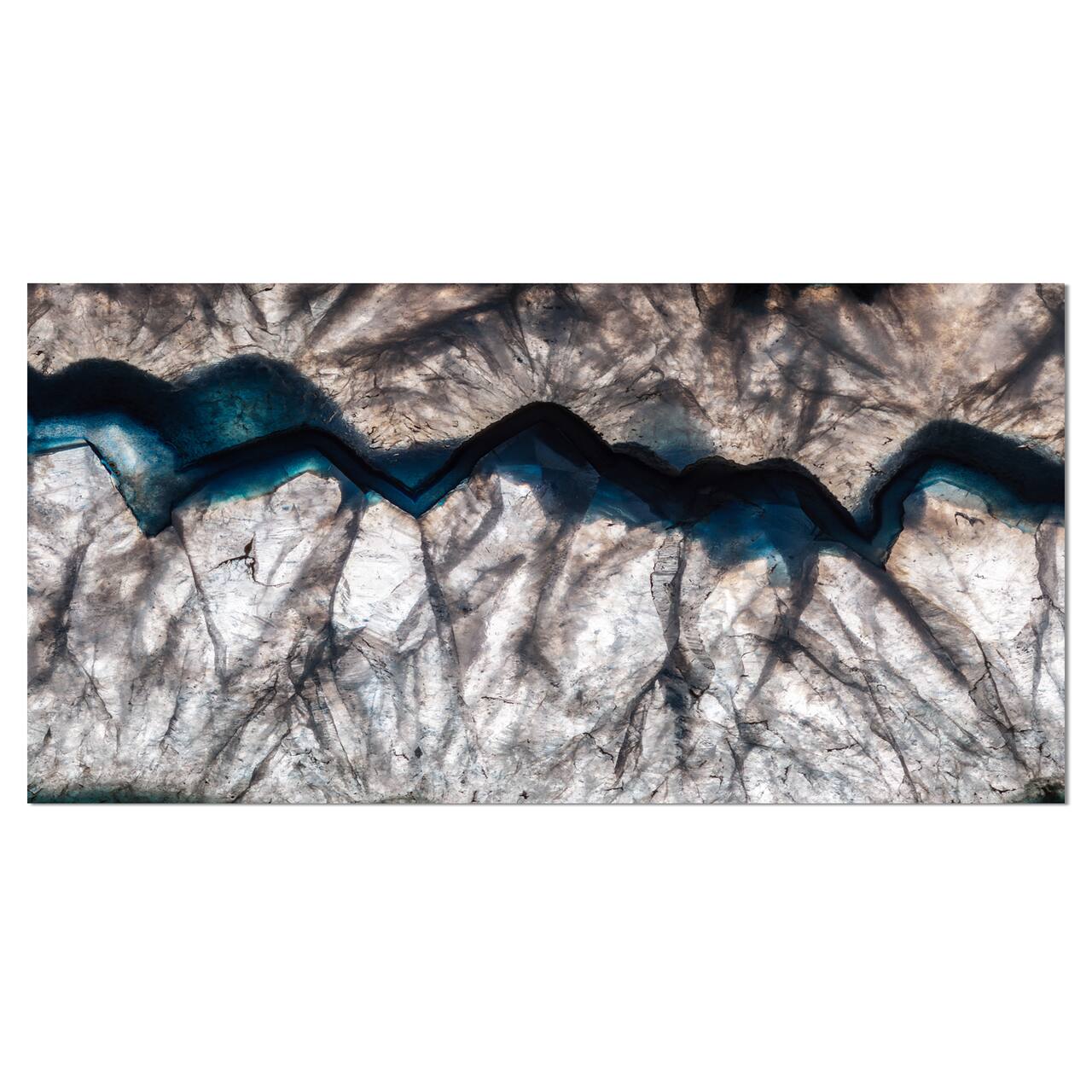 Designart - Backlit Mineral Macro - Abstract Canvas Wall Art Print